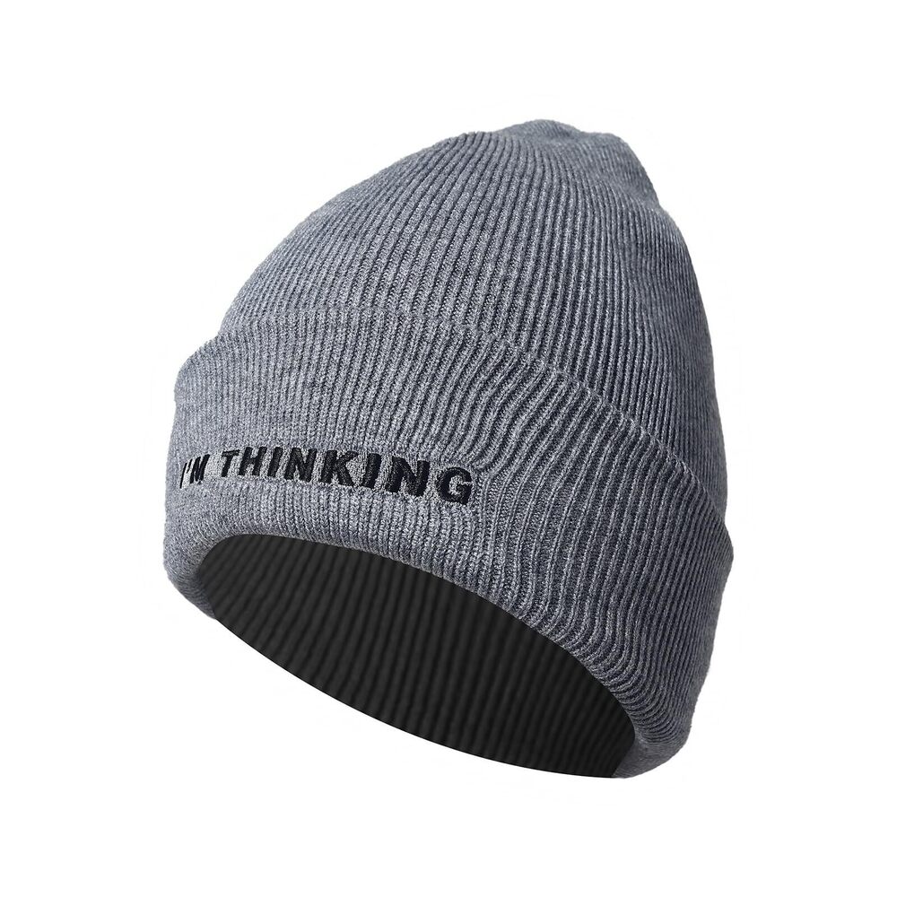 9465 Unisex Funny Y2K Embroidery Cuffed Knit Beanie Warm Fashion Winter Hat